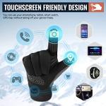 OZERO Men's Winter Bike Gloves - Texting & Non-Slip