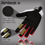 FASTGOOSE Off Road Racing Bike Gloves (White, Large)