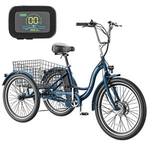 MOPHOTO 7-Speed Electric Tricycle for Adults