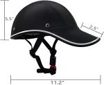 Adult Electric Bike Helmet with Adjustable Strap - Black