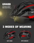 VICTGOAL USB Rechargeable Bike Helmet with Magnetic Goggles