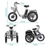 XIMFR 500W Electric Trike for Adults, 48V
