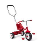 Radio Flyer Deluxe Steer and Stroll Tricycle, Red