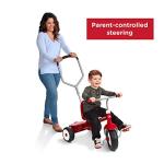 Radio Flyer Deluxe Steer and Stroll Tricycle, Red