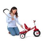 Radio Flyer Deluxe Steer and Stroll Tricycle, Red