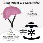 Adjustable Kids Bike Helmet - Pink, Multi-Sport