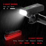 Bright 1200 Lumens USB Rechargeable Bike Lights