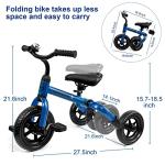 3-in-1 Folding Tricycle for Kids Ages 2-5