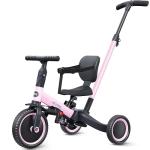 Pink 5-in-1 Kids Tricycle with Parent Handle