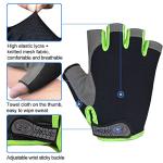 HuwaiH Lightweight Half-Finger Cycling Gloves - Black/Green