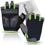 HuwaiH Lightweight Half-Finger Cycling Gloves - Black/Green