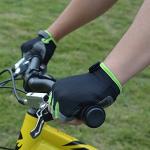 HuwaiH Lightweight Half-Finger Cycling Gloves - Black/Green