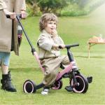 Pink 5-in-1 Kids Tricycle with Parent Handle