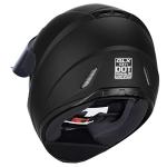 GLX Matte Black Full-Face Helmet for Electric Bikes