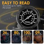 VOGORA Multi-Valve Bike Pump with Pressure Gauge