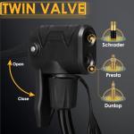 VOGORA Multi-Valve Bike Pump with Pressure Gauge