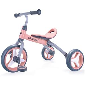 YGJT 3-in-1 Kids Folding Tricycle Bike (Pink)