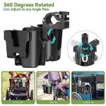 KDD 3-in-1 Stroller Cup Holder with Phone Mount