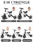 XJD 5-in-1 Toddler Bike and Tricycle