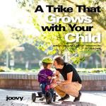 Joovy Tricycoo Foldable Toddler Tricycle with Push Handle