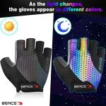 Colorful Night Glow Half Finger Cycling Gloves