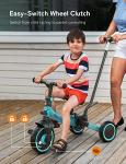 Besrey 7-in-1 Foldable Kids Bike with Steering Handle
