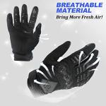 KAIWENDE Full-Finger Motorcycle Gloves - Size L, Black
