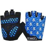 MOREOK Kids Half Finger Bicycle Gloves – Blue