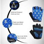 MOREOK Kids Half Finger Bicycle Gloves – Blue