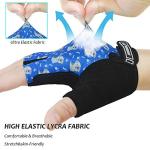 MOREOK Kids Half Finger Bicycle Gloves – Blue