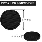 SINGARO Anti-Skid Universal Car Coasters - 4 Pack