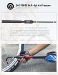 Tiakia Portable Mini Bike Pump – 260PSI High Pressure
