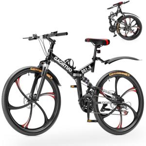 Betterland 26" Folding Mountain Bike with 21 Speeds