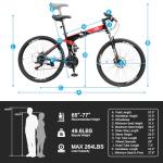 Ktaxon 26" Folding Mountain Electric Bike - 21 Speed