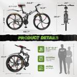 Betterland 26" Folding Mountain Bike with 21 Speeds