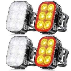 Zewdov Rechargeable Front and Rear Bike Lights