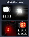 Zewdov Rechargeable Front and Rear Bike Lights