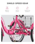 Viribus Folding 3-Wheel Adult Tricycle - Pink