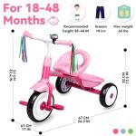 Liberry Pink Toddler Tricycle for Ages 2-4