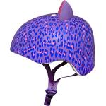 Purple Leopard Kitty Girls Bike Helmet