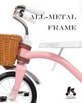 KRIDDO Classic Metal Toddler Trike - Pink