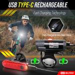 BLITZU Rechargeable Bike Light & Reflector Set