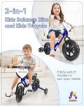 KRIDDO 2-in-1 Kids Tricycle & Balance Bike