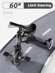 XJD 5-in-1 Adjustable Toddler Tricycle - Black