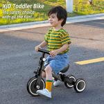 XJD 5-in-1 Adjustable Toddler Tricycle - Black