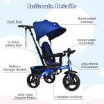 INFANS 4-in-1 Adjustable Kids Tricycle (Blue)