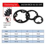 BUCKLOS 170mm MTB Crankset with 2x/3x Chainrings