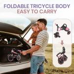 Pink Kids Tricycle for Toddlers Ages 2-4