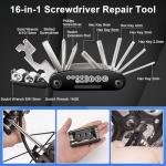 16-in-1 Electric Bike Repair Kit with Pump
