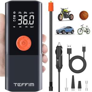 Portable Electric Bike Tire Inflator with LED Light